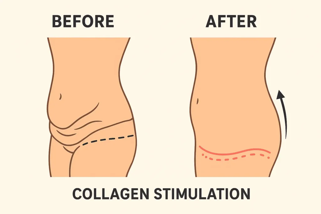 Before and after results for sagging skin after weight loss injections Harpenden
