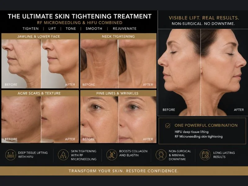 Results of combined treatment for the ultimate skin tightening treatment Harpenden