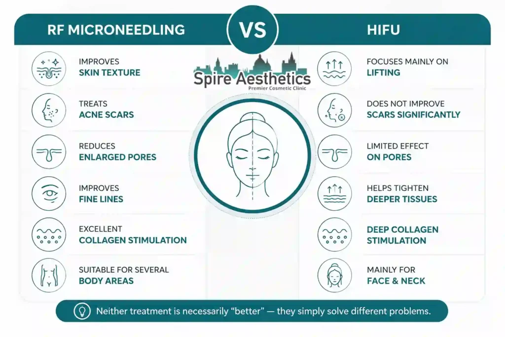 RF Microneedling vs HIFU: Which Treatment Gives Better Results Harpenden?
